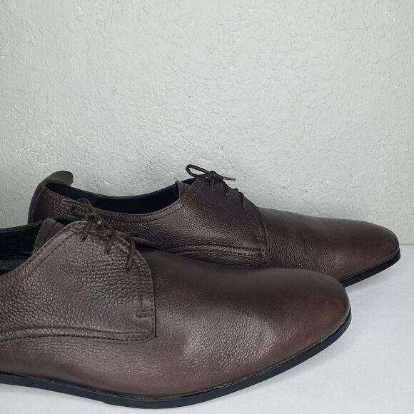 Maison Forte Men\'s Size 12 Brown Leather Lace Up Oxford Dress Shoes main image 10